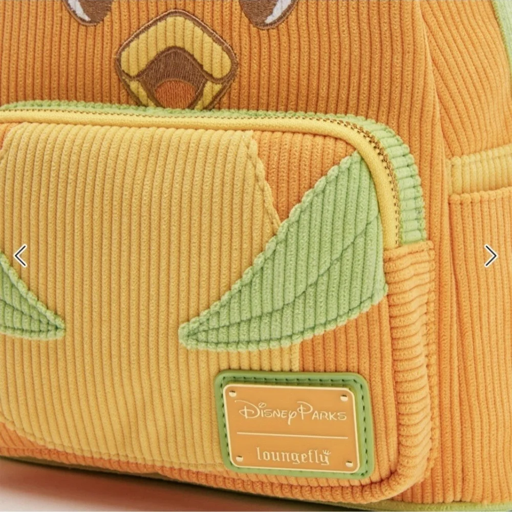 Disney Parks Orange Bird Corduroy Loungefly Backpack Pastel - NEW - Picture 3 of 4